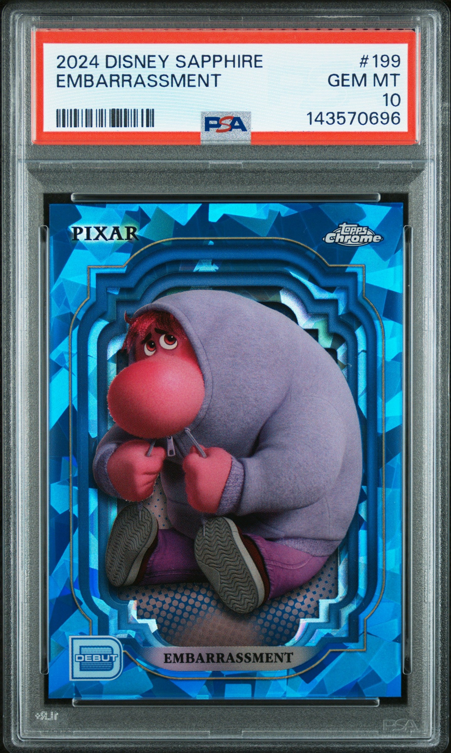 Embarrassment 2024 Topps Chrome Sapphire Edition Disney #199 PSA 10