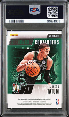 Jayson Tatum 2018-19 Panini Contenders Sophomore Contenders Auto SP 9/99 PSA 8.5-1