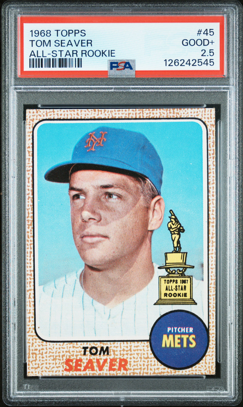 Tom Seaver RC 1968 Topps All Star Rookie #45 PSA 2.5-1