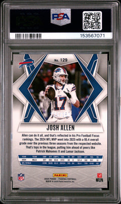 Josh Allen 2025 Panini Phoenix Fireburst SP 133/350 PSA 9-2