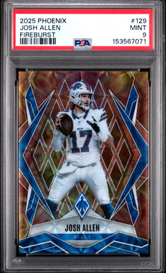 Josh Allen 2025 Panini Phoenix Fireburst SP 133/350 PSA 9-1