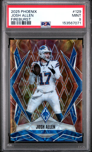 Josh Allen 2025 Panini Phoenix Fireburst SP 133/350 PSA 9