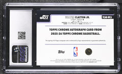 Walter Clayton Jr RC 2025-26 Topps Chrome Rookie Auto CGC 10-2