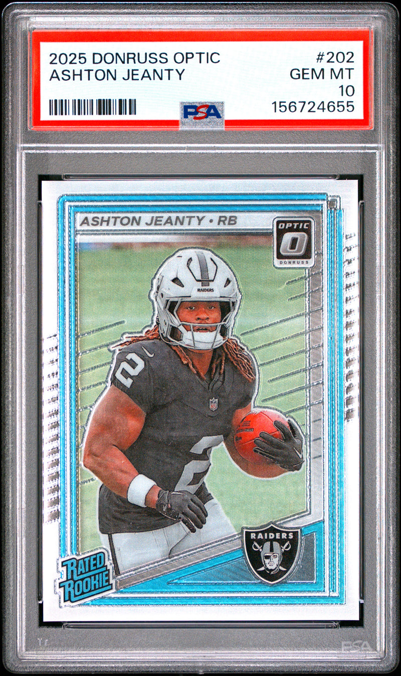Ashton Jeanty RC 2025 Donruss Optic Rated Rookie #202 PSA 10-1
