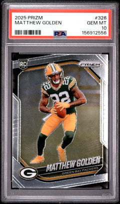 Matthew Golden RC 2025 Panini Prizm Rookie #326 PSA 10-1