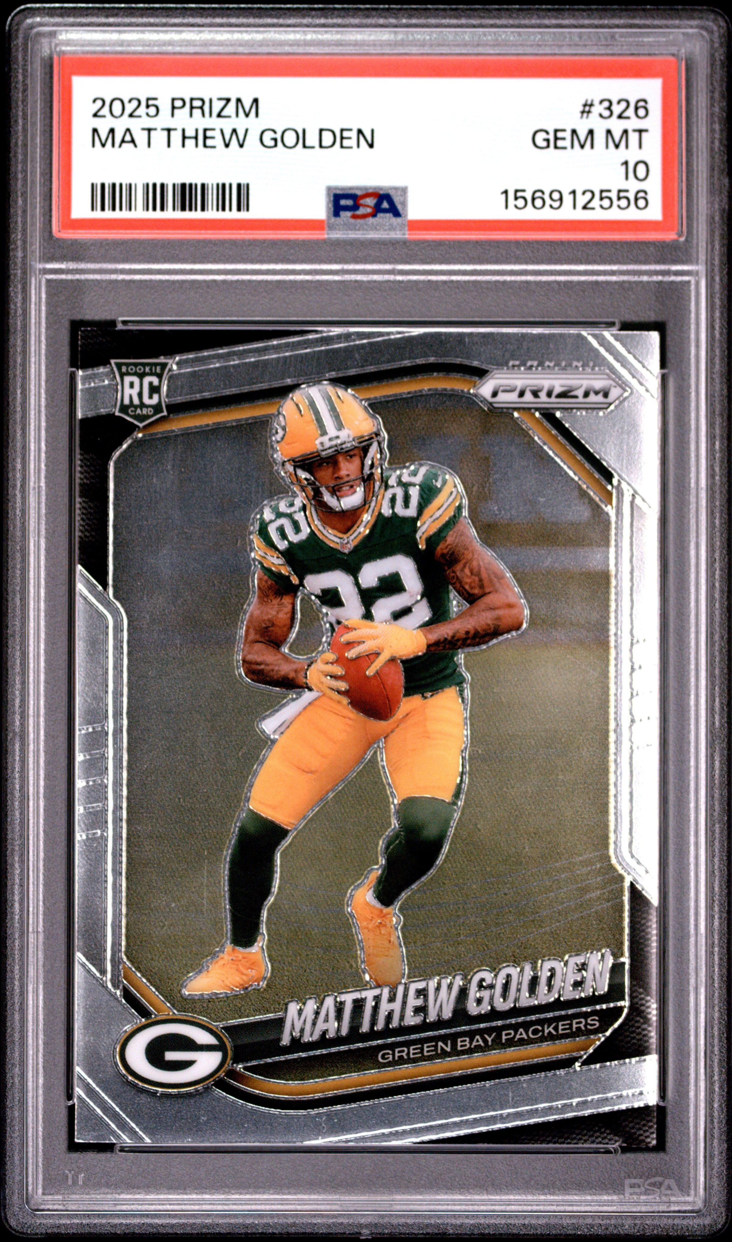 Matthew Golden RC 2025 Panini Prizm Rookie #326 PSA 10