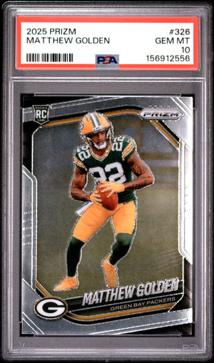 Matthew Golden RC 2025 Panini Prizm Rookie #326 PSA 10