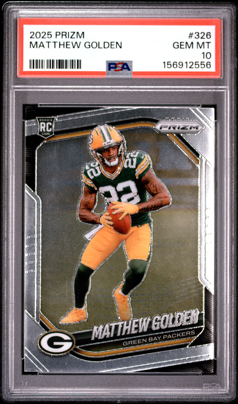 Matthew Golden RC 2025 Panini Prizm Rookie #326 PSA 10-1