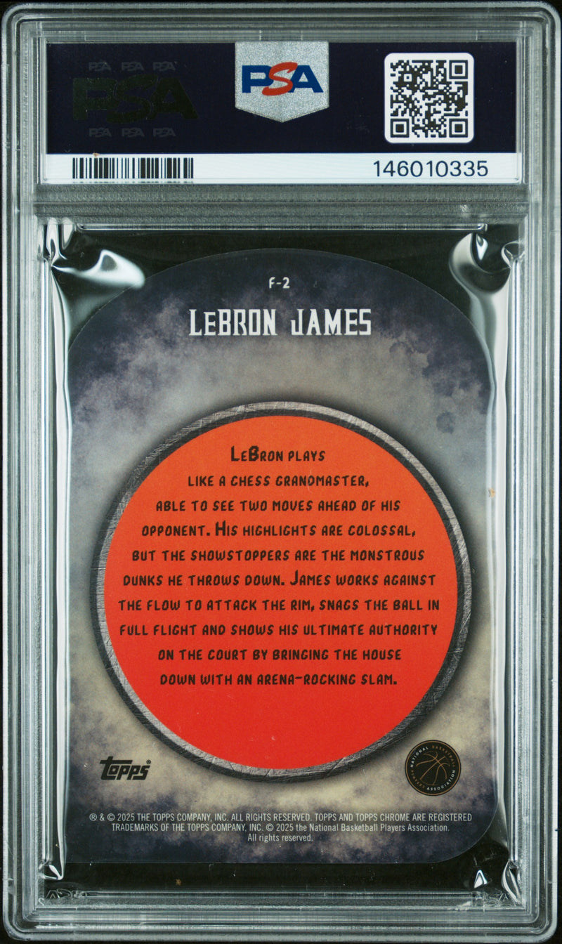 Lebron James 2024-25 Topps Finest Geometric Finishers PSA 9-2