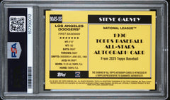 Steve Garvey 2025 Topps Update 1990 Throwback Gold All Star Auto SP 43/50 PSA 9-2