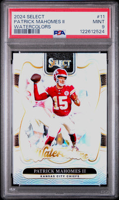 Patrick Mahomes II 2024 Panini Select Watercolors SSP #11 PSA 9-1
