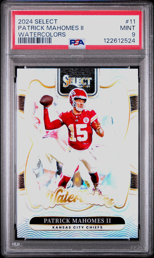 Patrick Mahomes II 2024 Panini Select Watercolors SSP #11 PSA 9