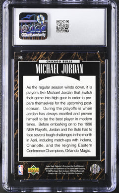 Michael Jordan 1995-96 Upper Deck Predictor Player Of The Week Exchange CGC 9-2