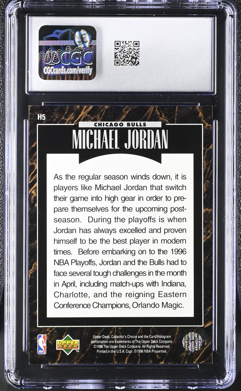 Michael Jordan 1995-96 Upper Deck Predictor Player Of The Week Exchange CGC 9-2