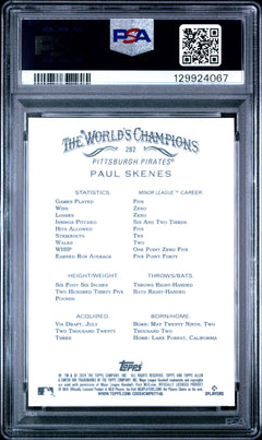 Paul Skenes RC 2024 Topps Allen & Ginter X Rookie #282 PSA 10-2