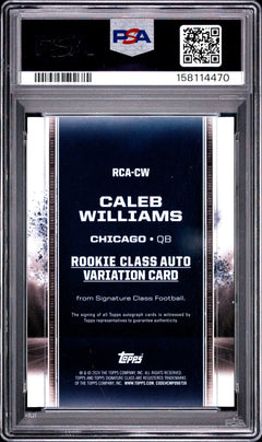 Caleb Williams RC 2024 Topps Signature Class Rookie Auto PSA 9-2