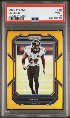 2022 Panini Prizm #28 Ed Reed Gold Prizm 1/10 PSA 9-1
