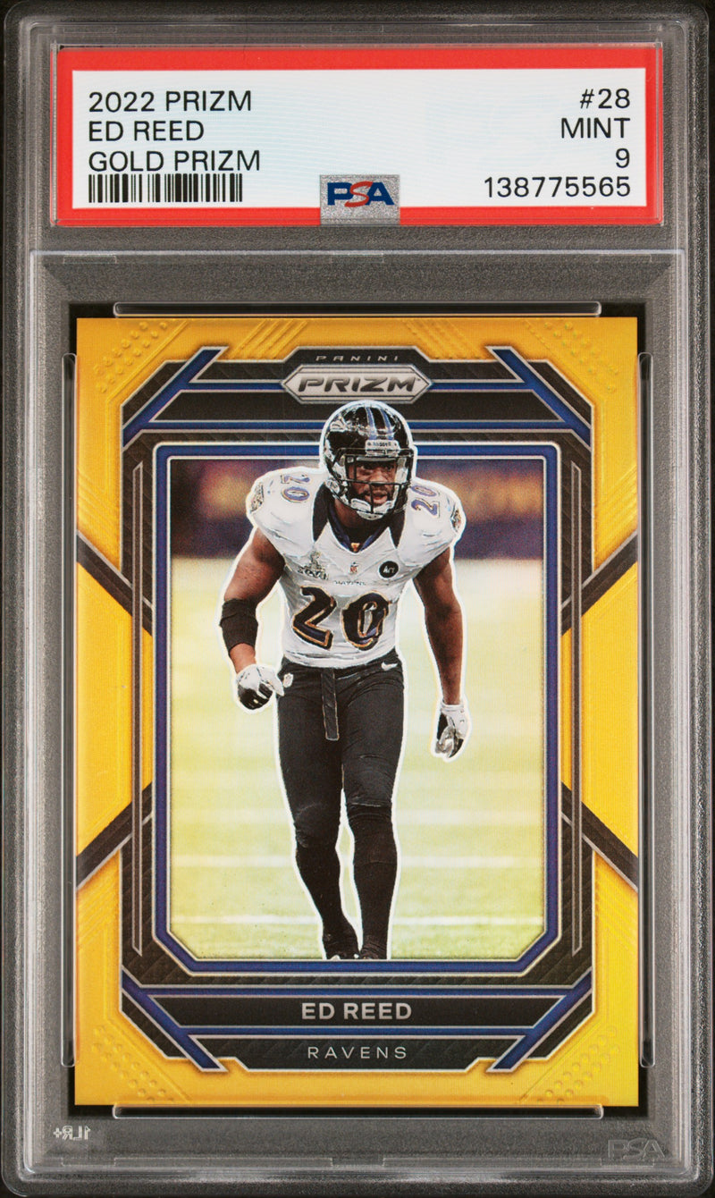 2022 Panini Prizm #28 Ed Reed Gold Prizm 1/10 PSA 9-1