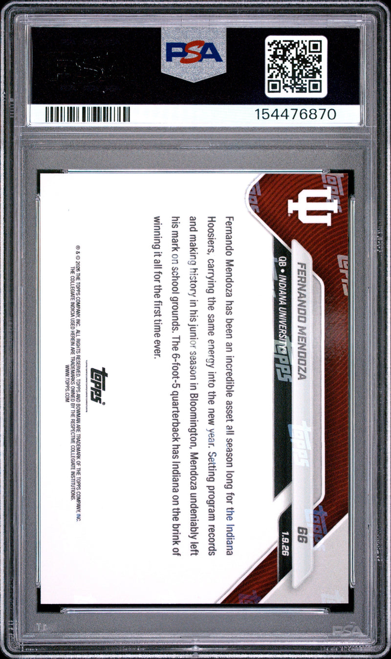 2025 Bowman U Now #66 Fernando Mendoza PSA 10-2
