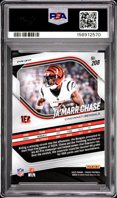 2025 Panini Prizm #208 Ja'Marr Chase Silver Prizm PSA 9-2