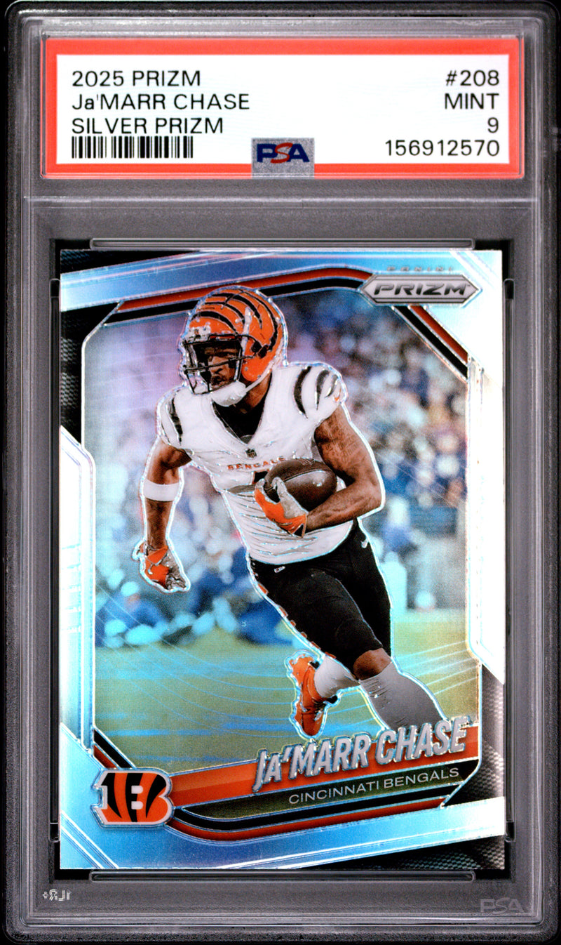 2025 Panini Prizm #208 Ja'Marr Chase Silver Prizm PSA 9-1
