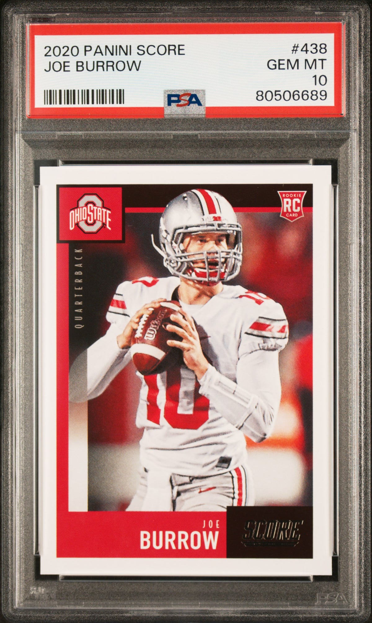 2020 Panini Score #438 Joe Burrow PSA 10