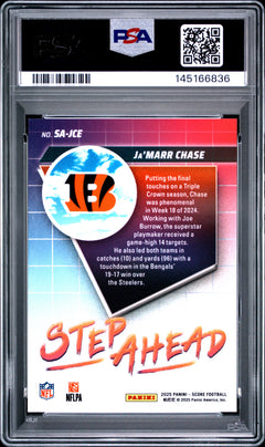 2025 Panini Score Step Ahead #SAJCE Ja'Marr Chase PSA 10-2