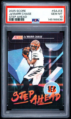 2025 Panini Score Step Ahead #SAJCE Ja'Marr Chase PSA 10-1