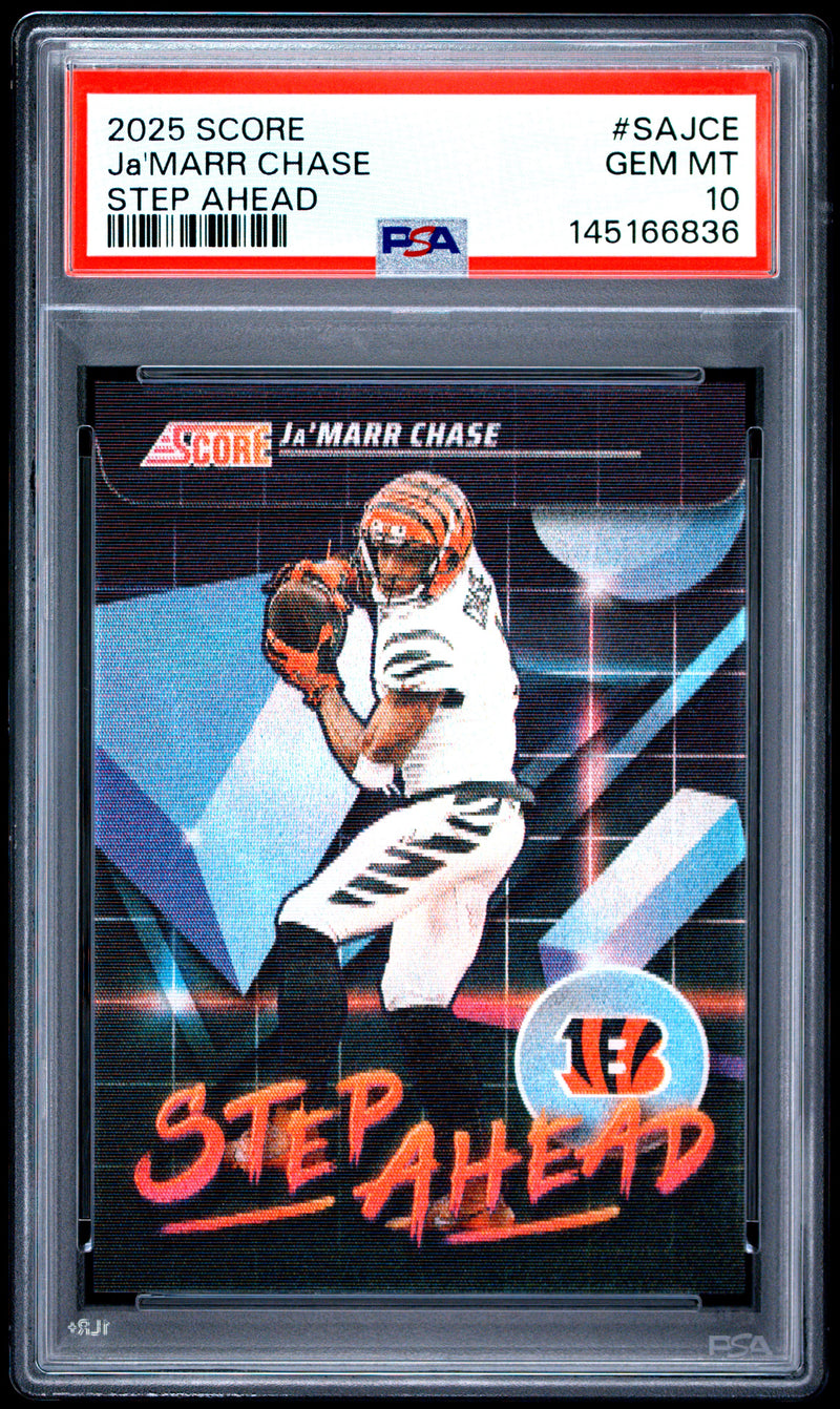2025 Panini Score Step Ahead #SAJCE Ja'Marr Chase PSA 10-1