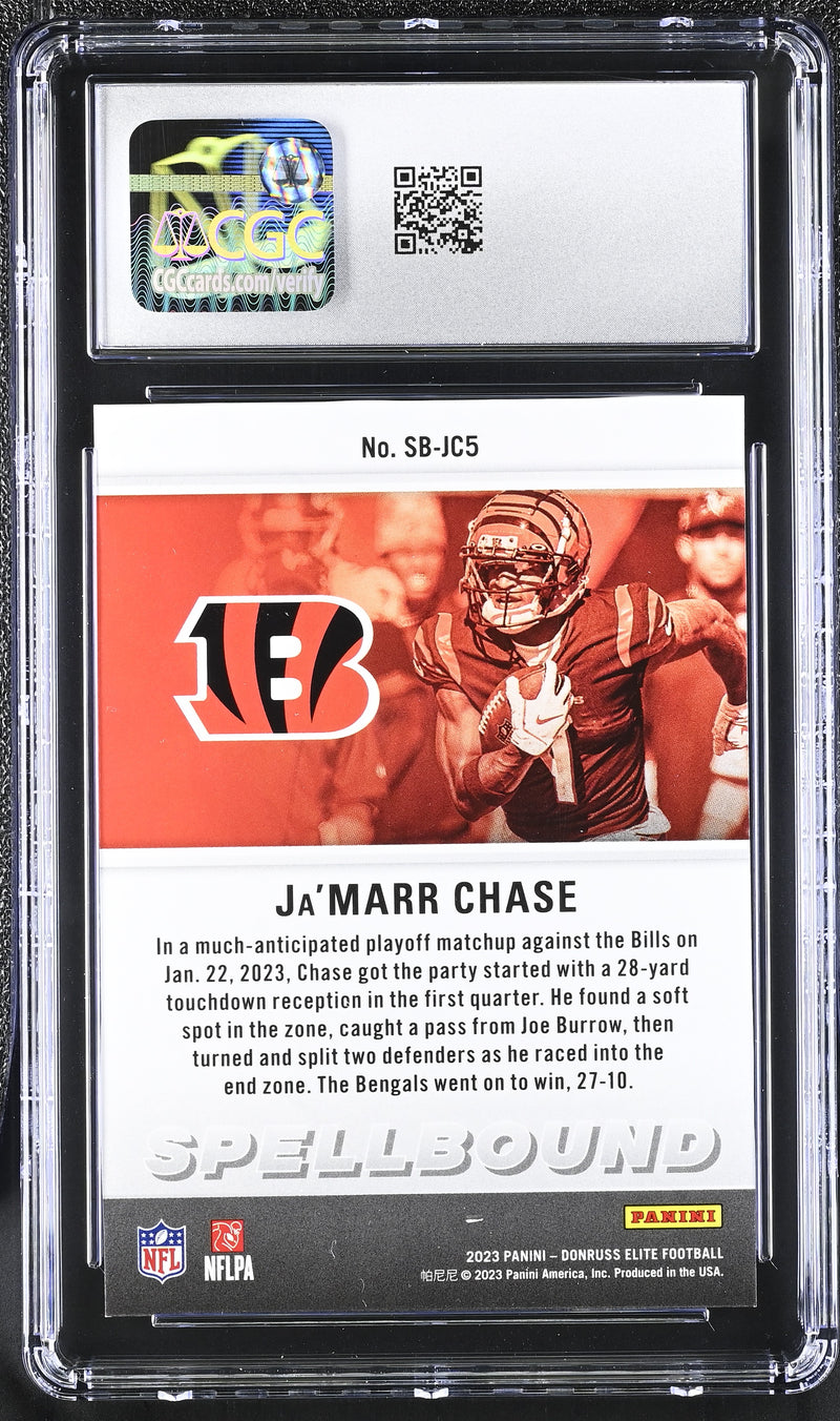 2023 Elite #SB-JC5 Ja'Marr Chase Spellbound 14/75 CGC 10-2