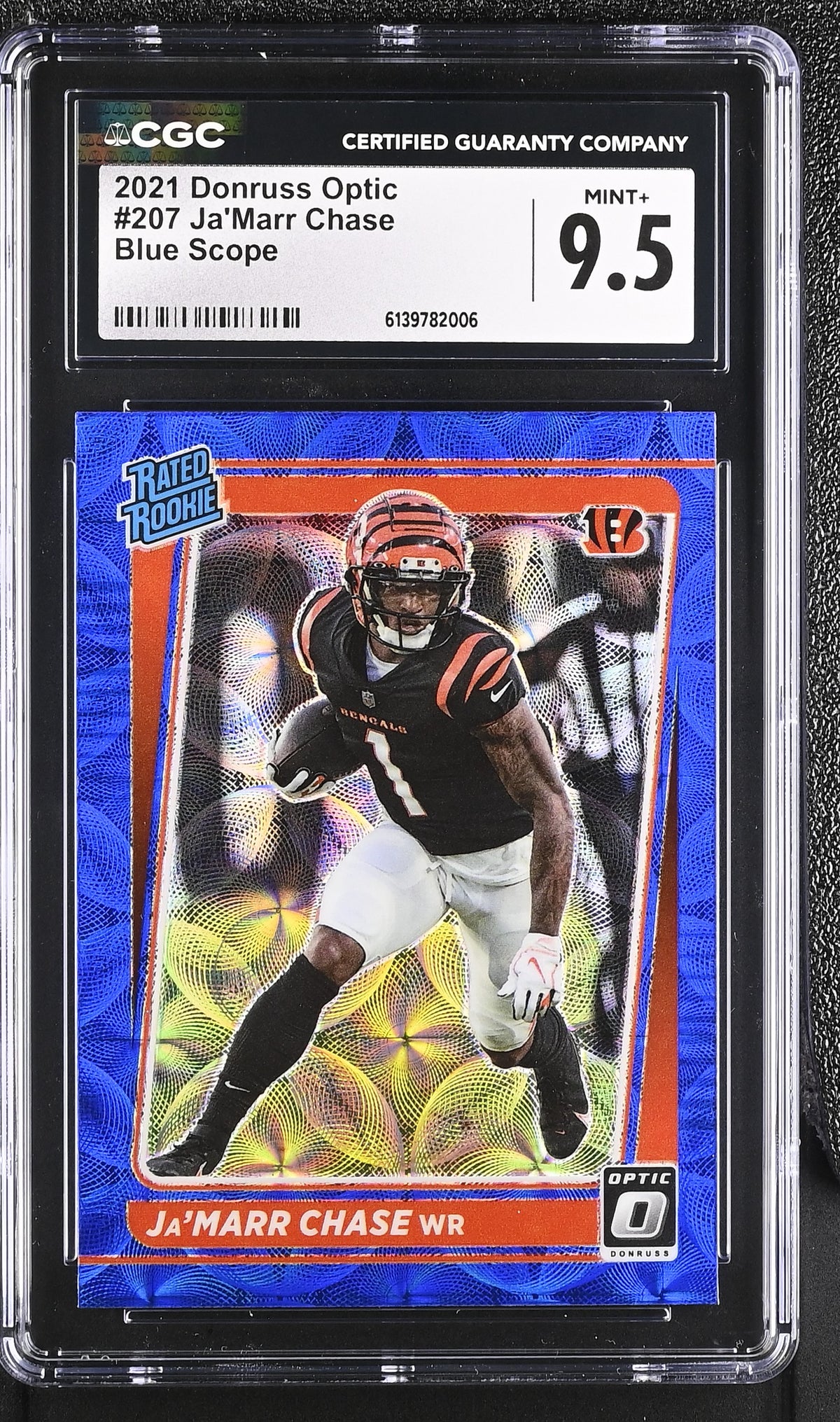 2021 Optic Blue Scope #207 Ja'Marr Chase CGC 9.5-1