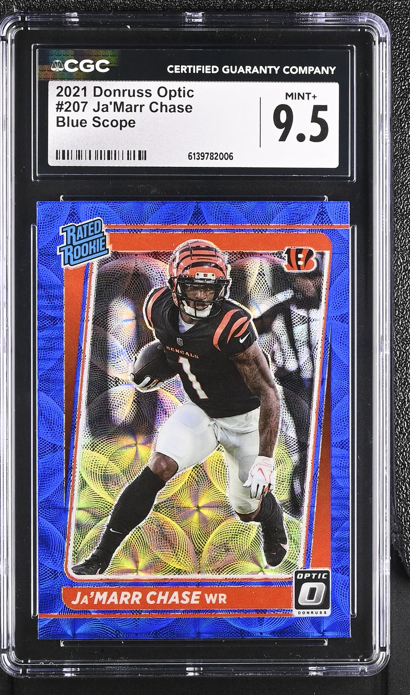 2021 Optic Blue Scope #207 Ja'Marr Chase CGC 9.5-1