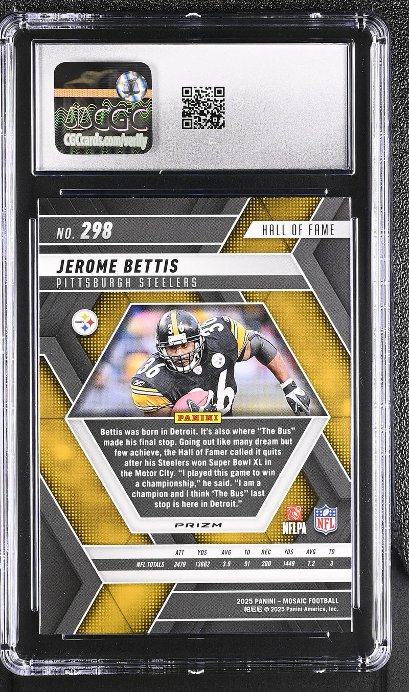 2025 Mosaic Reactive Purple #298 Jerome Bettis CGC 10-2