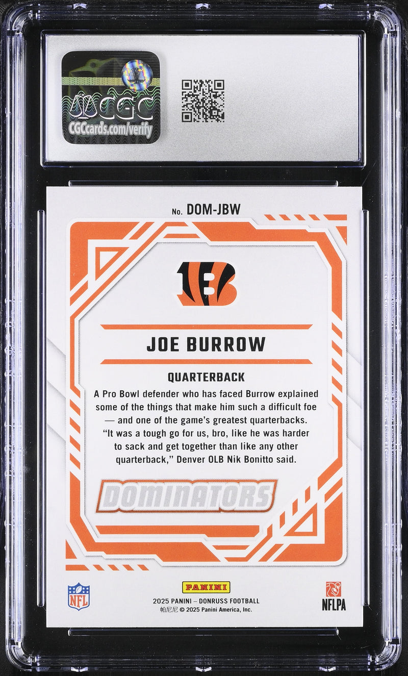 #DOM-JBW Joe Burrow Dominators CGC 9.5-2