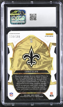2022 Select #30 Chris Olave Orange Die-Cut 116/199 CGC 10-2