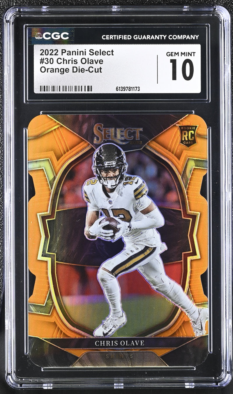 2022 Select #30 Chris Olave Orange Die-Cut 116/199 CGC 10-1