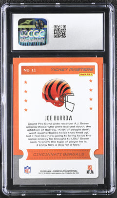 2020 Rookies & Stars #11 Joe Burrow Ticket Masters CGC 10-2