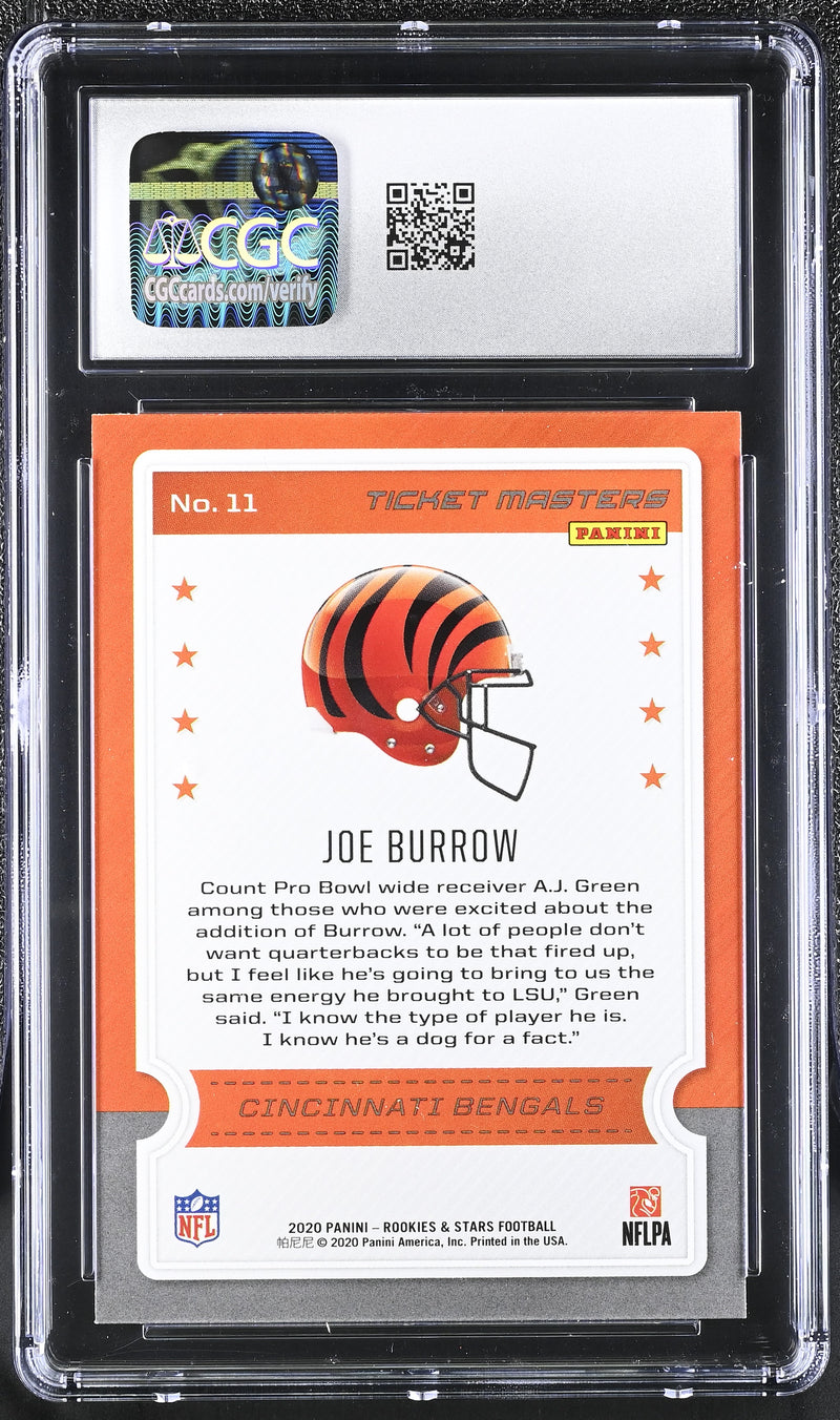 2020 Rookies & Stars #11 Joe Burrow Ticket Masters CGC 10-2