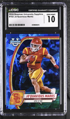 2024 University Sapphire #102 Jo'Quavious Marks CGC 10-1