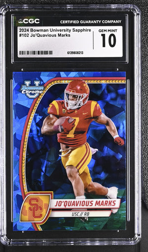 2024 University Sapphire #102 Jo'Quavious Marks CGC 10