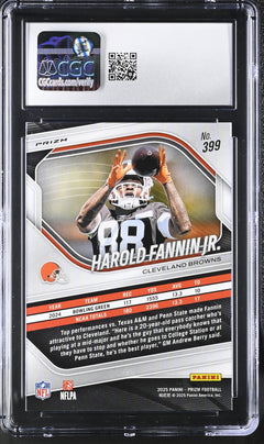 2025 Prizm #399 Harold Fannin Jr. CGC 10-2