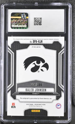 2025 Prizm Draft Picks #DPA-KJN Kaleb Johnson Draft Picks Autographs 224/399 CGC 9-2