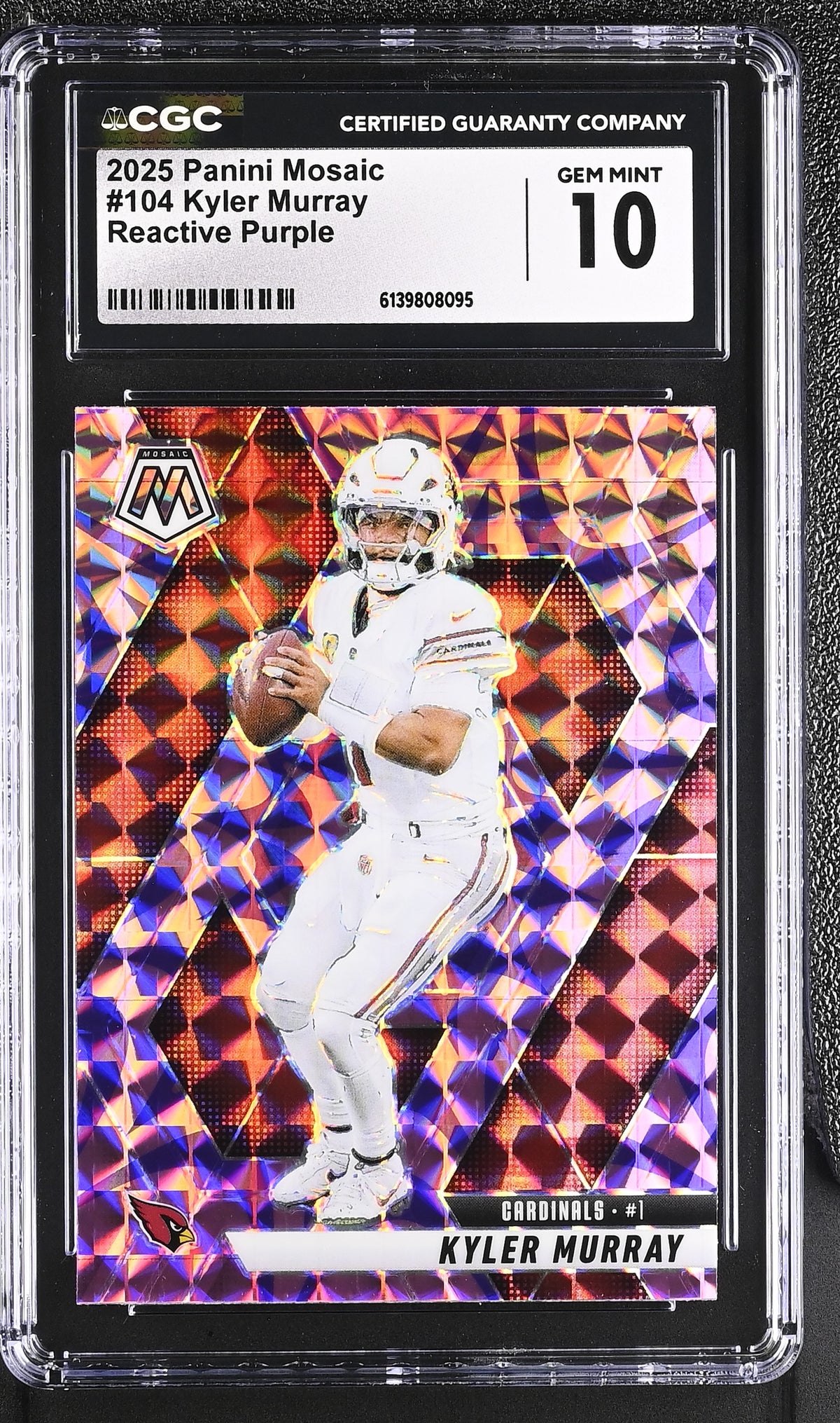 2025 Mosaic Reactive Purple #104 Kyler Murray CGC 10