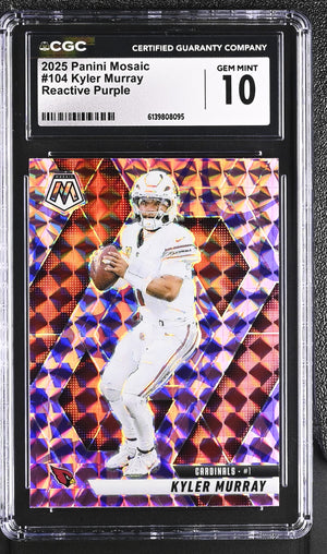2025 Mosaic Reactive Purple #104 Kyler Murray CGC 10
