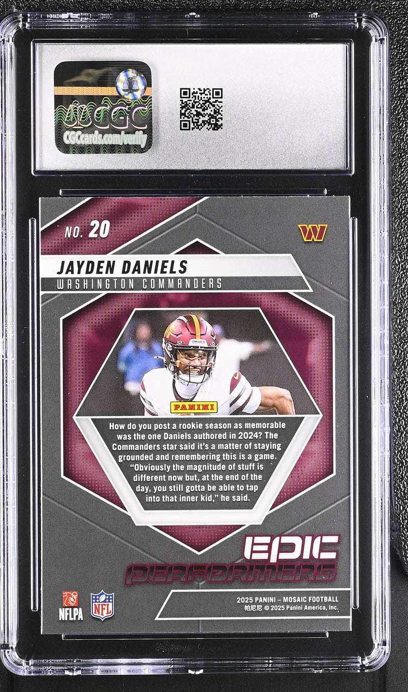 2025 Mosaic #20 Jayden Daniels Epic Performers CGC 10-2