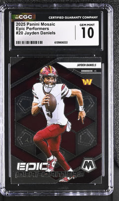 2025 Mosaic #20 Jayden Daniels Epic Performers CGC 10-1