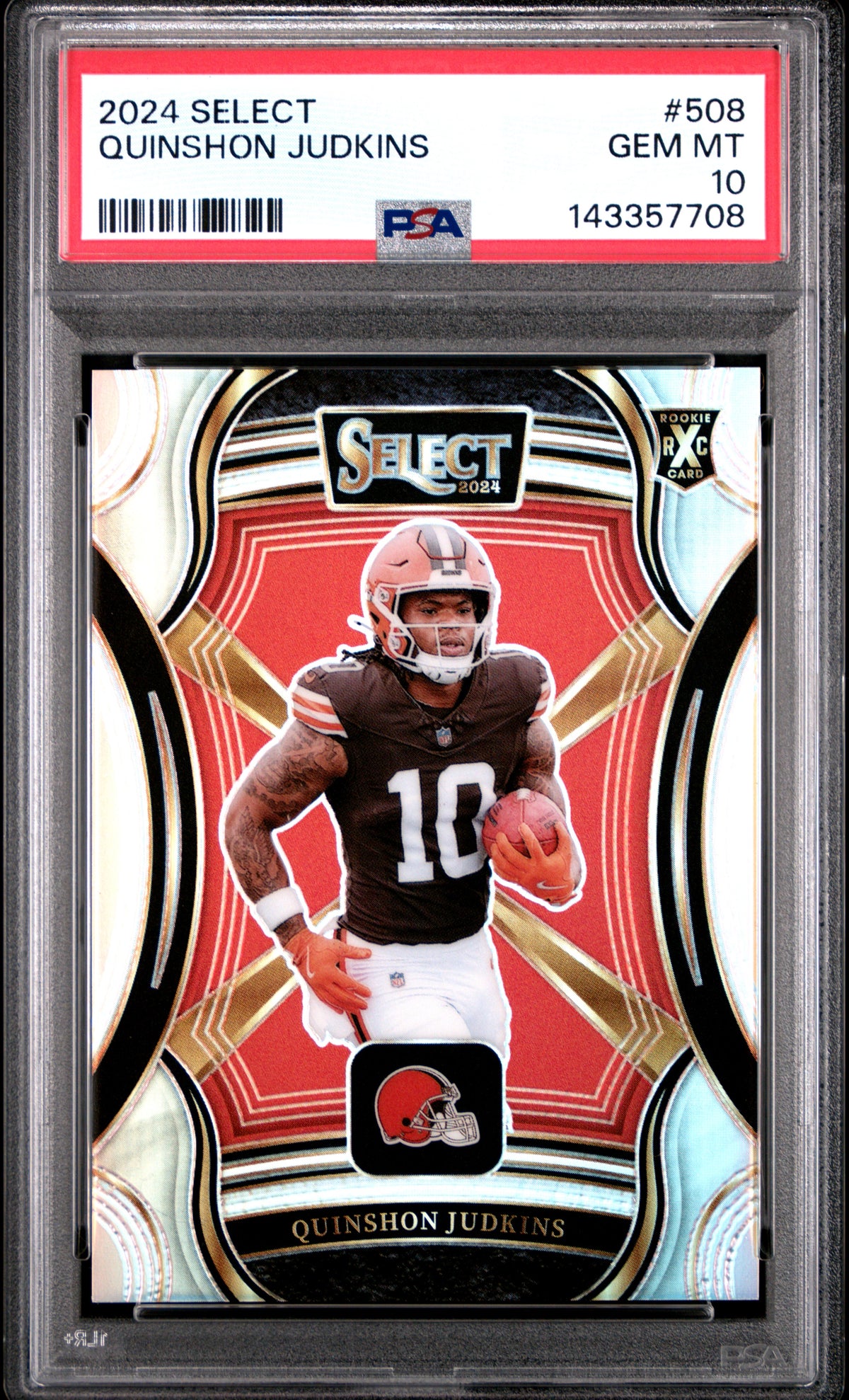 2024 Panini Select XRC #508 Quinshon Judkins PSA 10