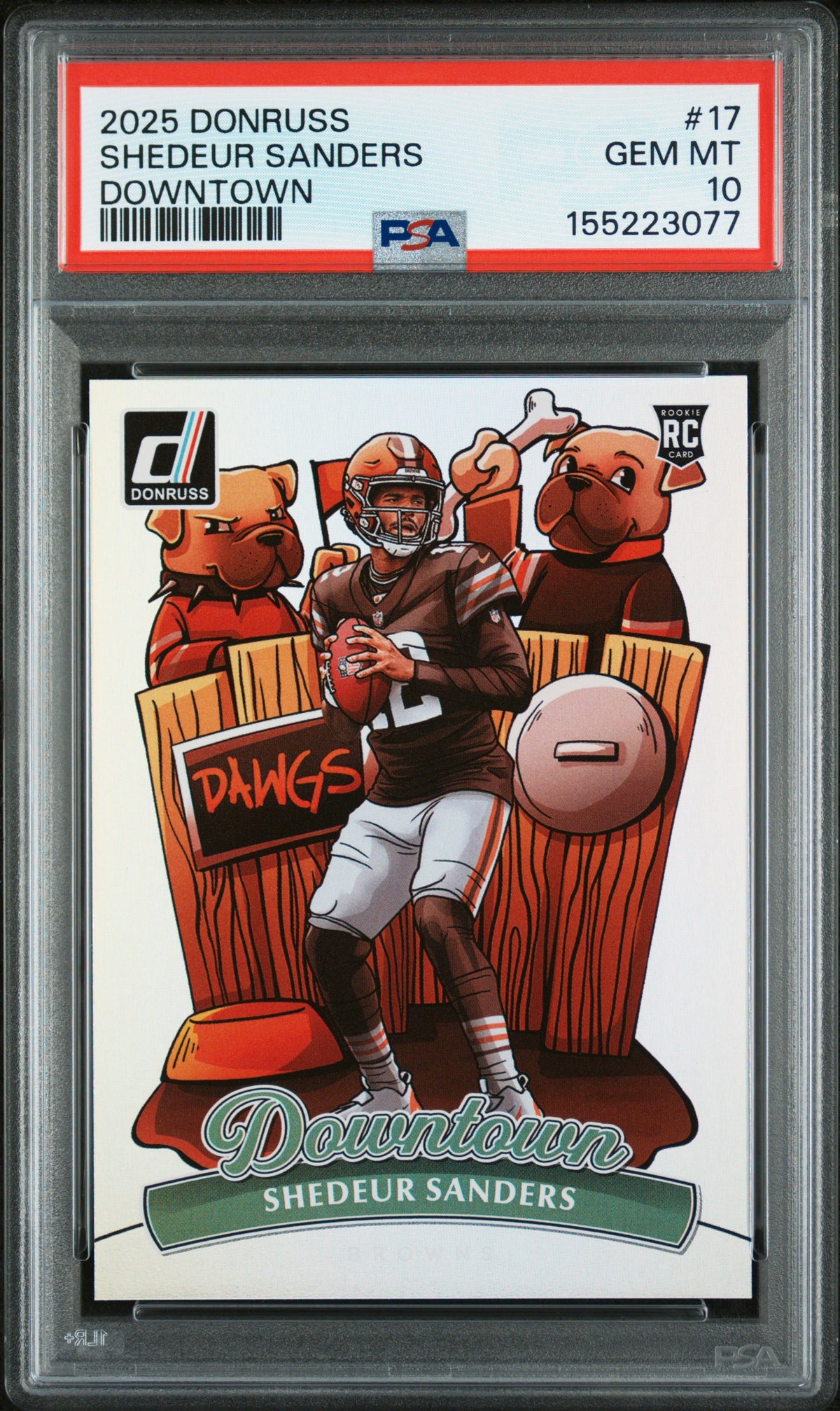 2025 Panini Donruss Downtown #17 Shedeur Sanders PSA 10