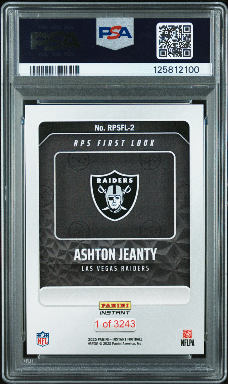 2025 Panini Instant Nfl Rps First Look #RPSFL2 Ashton Jeanty PSA 10-2