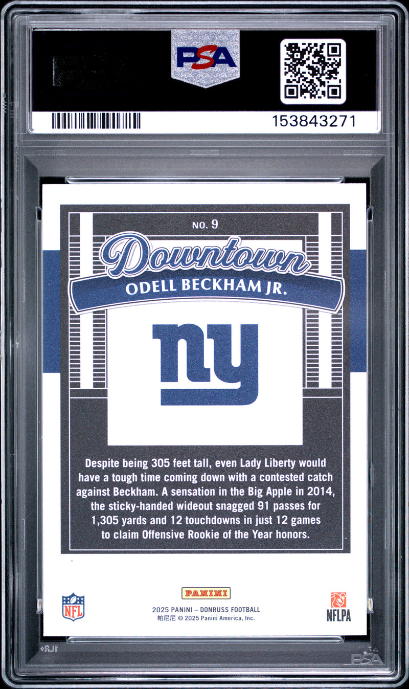 2025 Panini Donruss Downtown Horizontal #9 Odell Beckham Jr. PSA 9-2